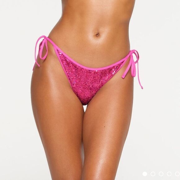 NWT SKIMS SEQUINS swim bottom L - Picture 1 of 7